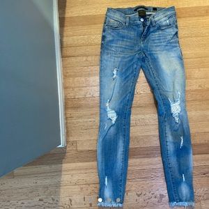 Light Wash Distressed Skinny Jeans